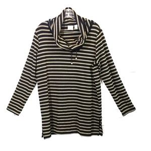 Zenergy by Chicos striped gold/black sweater 1
